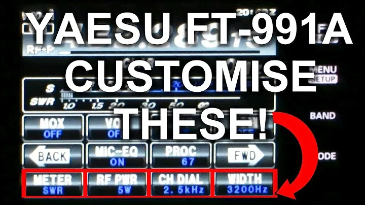 Yaesu FT-991A Customise Your Main Control Buttons