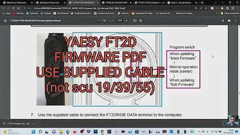 YAESU FT2D Latest Firmware Instructions 2022 USE SUPPLED CABLE Cable  in Box