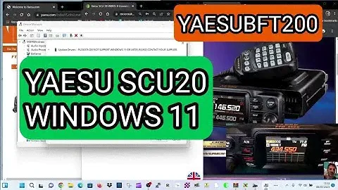 YAESU FTM200 , SCU20 CABLE - WINDOWS 11