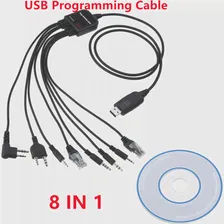 8в1 USB Кабель для программирования Kenwood Для Baofeng Для Motorola Для Yaesu Для Icom Walkie Talkie Radio CD USB Кабели для программирования