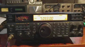 A quick play with the Icom IC736 HF/6m Transceiver on the 40m 7.093 Mhz Kandos Net.....