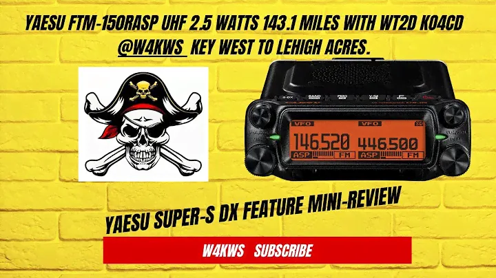 🔊New Yaesu FTM-150RASP UHF 2.5W QSO: 143.1 Miles from Key West to Lehigh Acres 🇺🇸 @W4KWS 📡