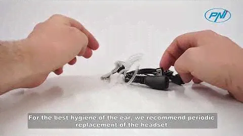 Headphone with microphone and acoustic tube PNI HF34 with 2 pins EN