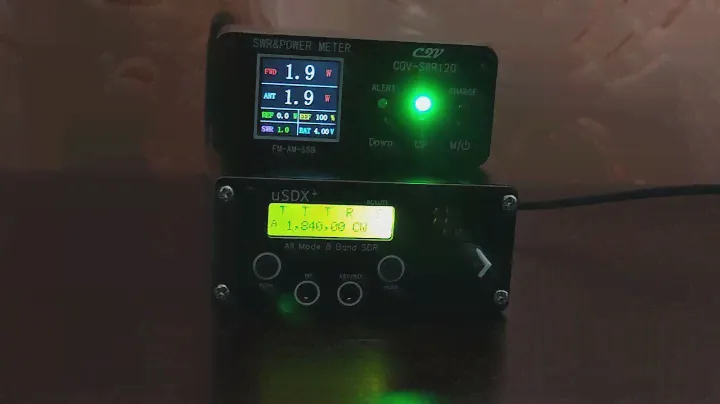 Проверка выходной мощности uSDR uSDX+ v2 QRP-трансивера по диапазонам.