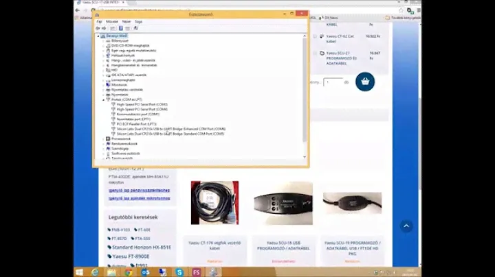 Yaesu SCU 17 installálása