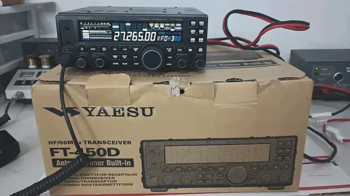 Yaesu FT450D HF Rig for sale with mic adapter and 636 mic