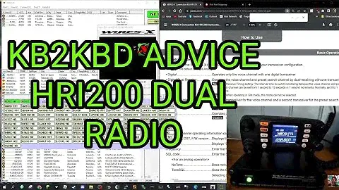 HRI-200 WIRES X - KB2KBD Dual Radios ,  Advice From  (Ken)