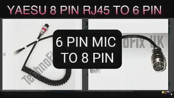 YAESU - 8 PIN RJ45 TO 6 PIN RJ11