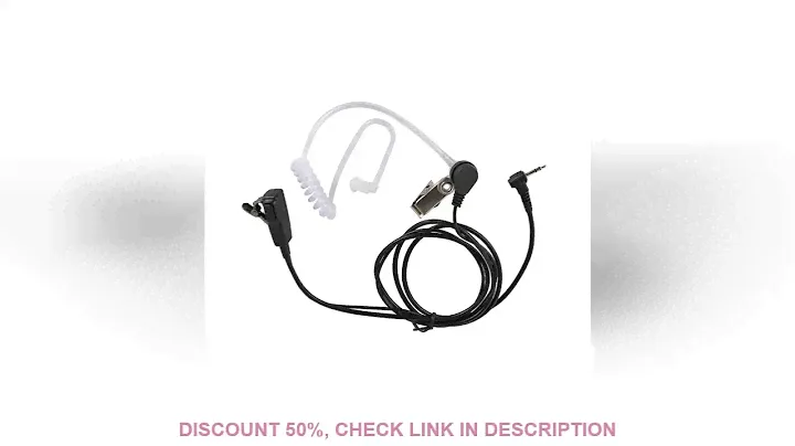 Walkie Talkie 2.5mm Earpiece 1 Pin Covert Acoustic Tube Earpieces Headset with PTT Mic Compatible wi