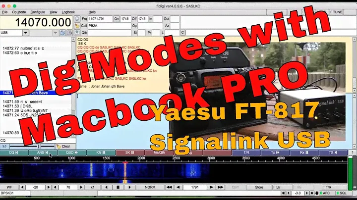 Macbook PRO and Signalink USB with Yaesu FT-817 Digital modes