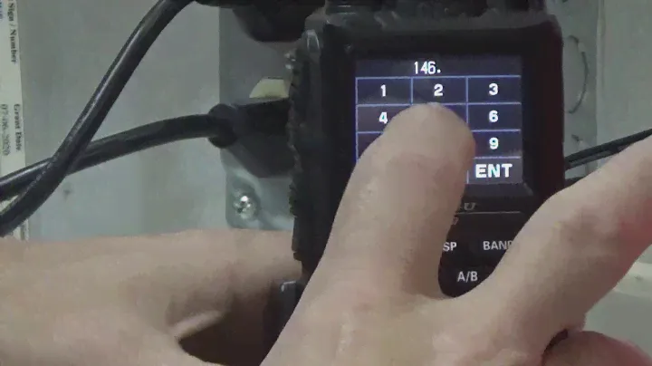 Programming Memory Locations FT3D using front menu buttons.