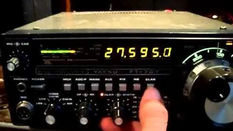Yaesu ft-707 mod. 11 metros sw 10A 27.390mhz a 28.550mhz (-600khz all bands)