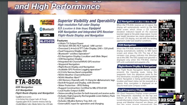 YAESU - FTA-850L portable airband transceivers