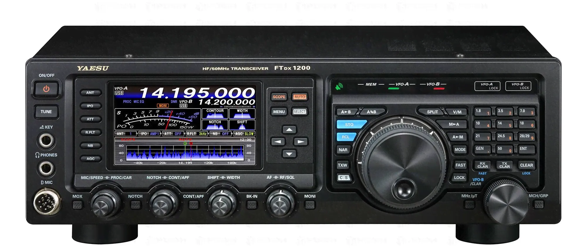 Базовый КВ трансивер YAESU FTDX 1200 (0,03-56 МГц/160-6м), 100Вт-0