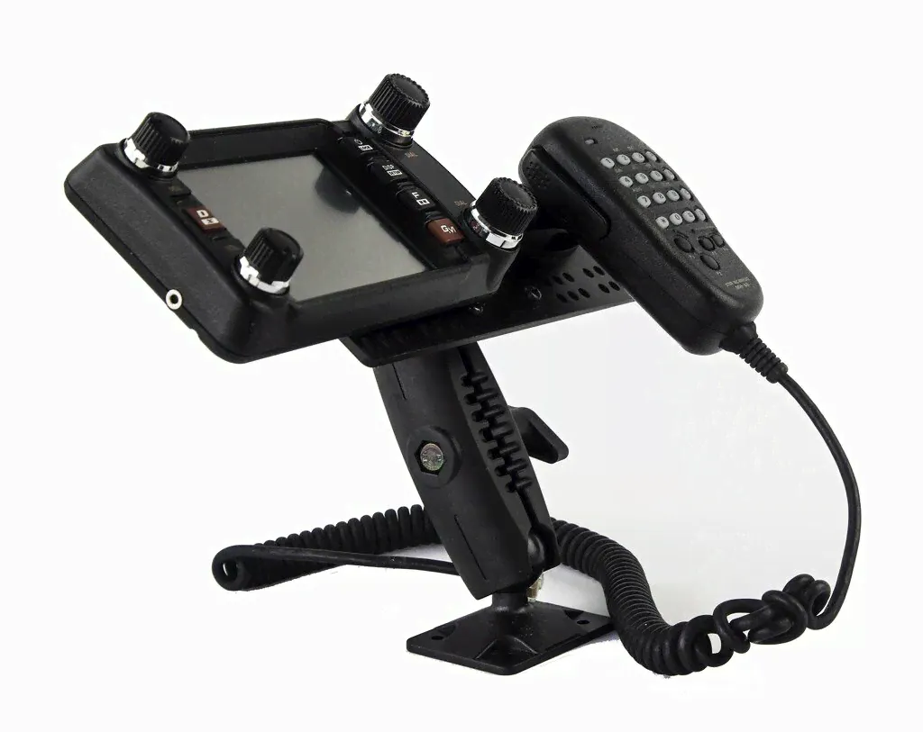 Yaesu FTM 500 FTM 400 FTM 300 FTM 200 FT 891 Desk Drill Base Mount and Mic Mount