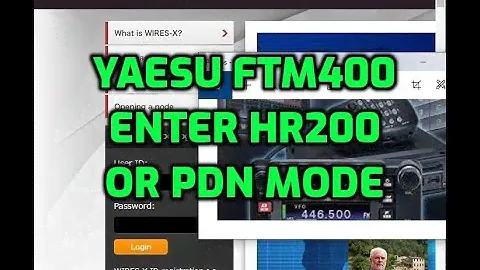 Yaesu FTM400/100 How to put in PDN/HR200 digital analogue mode