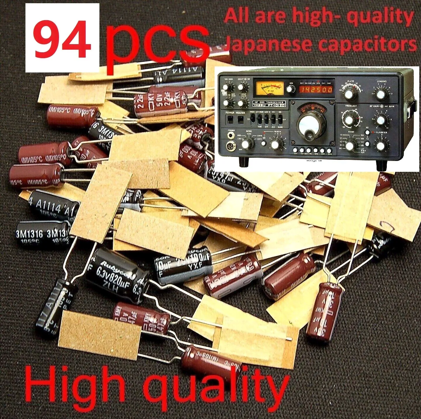 Yaesu FT-101ZD HF Transceiver Capacitor Replacement Kit / 94 High quality caps-0