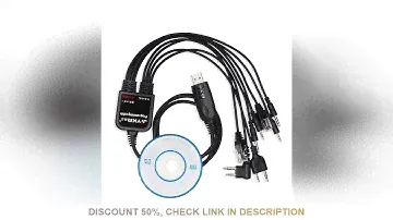 8 in 1 USB Programming Cable for Baofeng Kenwood TYT QYT  Motorola AXU4100 Yaesu icom Walkie Talkie